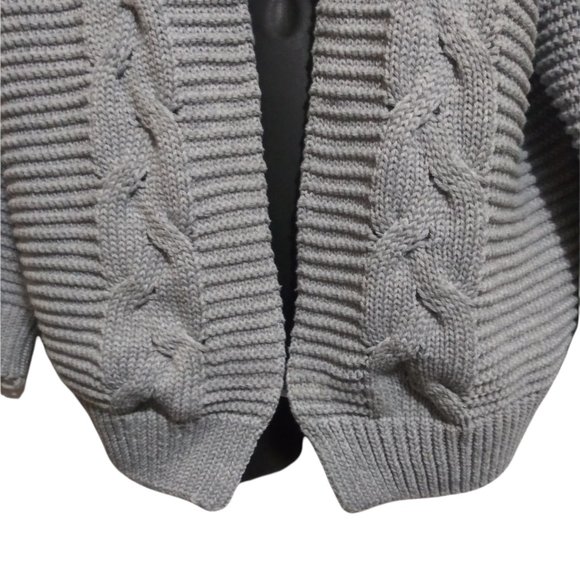 SOLD!!! Oversized Chunky Open Front Cardigan Sweaters Cable Knit Size M - Picture 6 of 16
